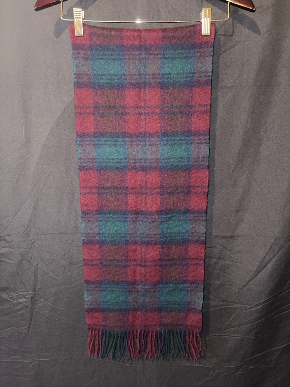 Lindsay Modern Tartan Plaid Fringed Scarf